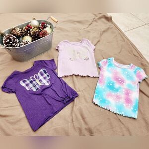 Little girls 3 piece Garanimals butterfly T-shirts